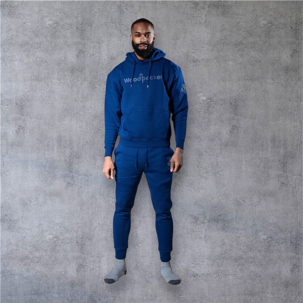 Woodpecker Logo Hoodie Men’s XS Blue Sweatshirt Athleisure Wear